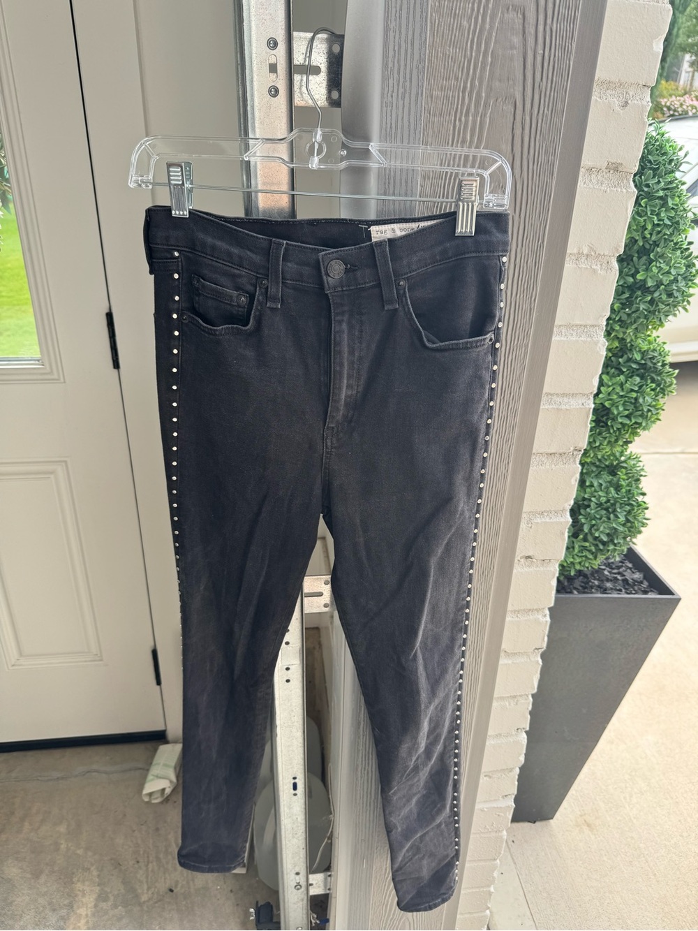 Rag Bone Super Skinny Jeans Black Stretch Women’s Size 28 Good Condition